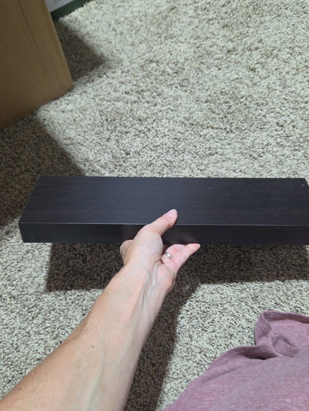 Dark Brown Floating Shelf | Home Storage & Organization